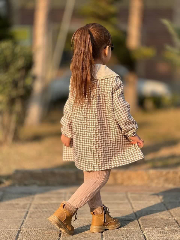 پیراهن دخترانه پشمی ،مناسب ۲ تا ۸ سال